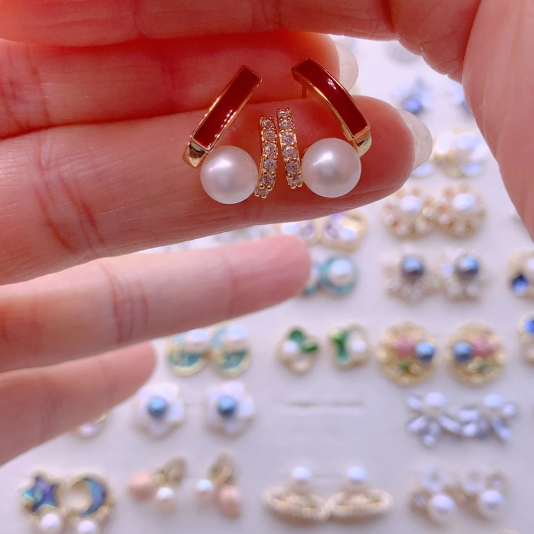 耳饰淡水珍珠合金