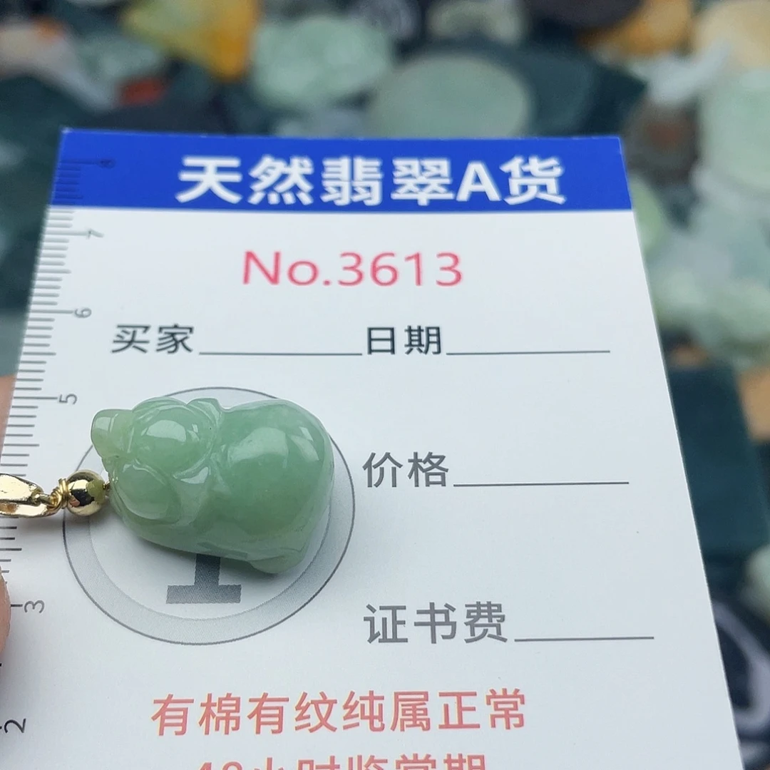 翡翠未镶嵌挂件3613