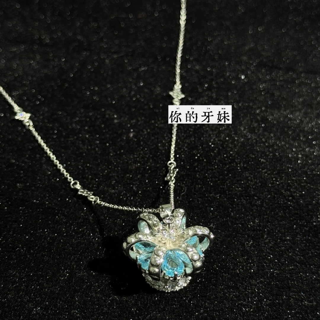 合金项链 极昼•水冰心XL748设计感小众气质百搭皇冠项链
