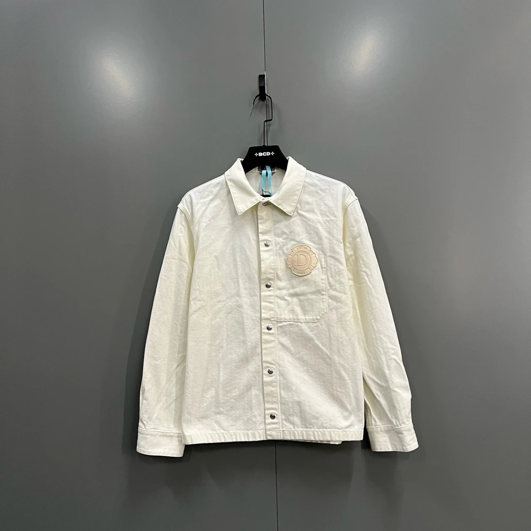 95新 DIOR/迪奥 728 米色徽标刺绣l夹克 48码 203583