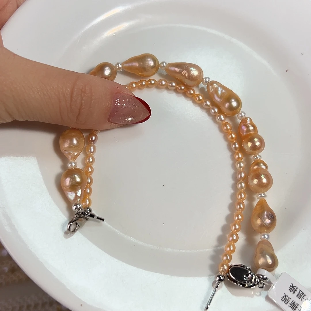 天然淡水珍珠淡水珍珠钛钢