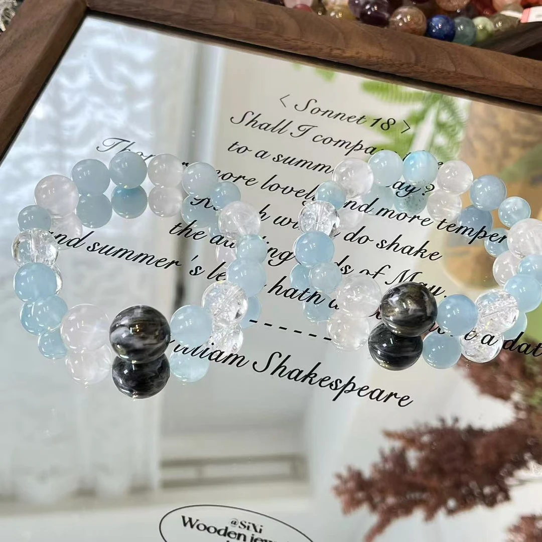 海蓝宝石（处理）【十六珠宝】水大满贯｜海蓝宝10mm设计款PD149多样性