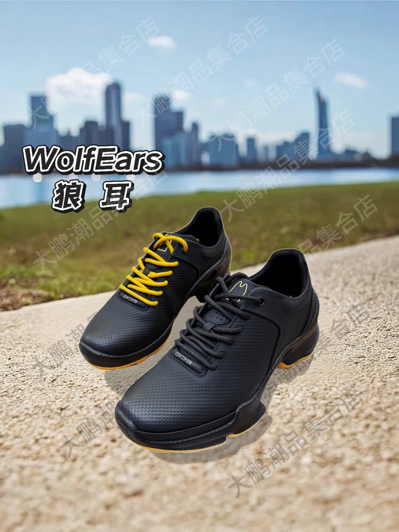 Wolf Ears 广州狼耳新款15周年限量哑光皮面耐磨时尚男士健步皮鞋
