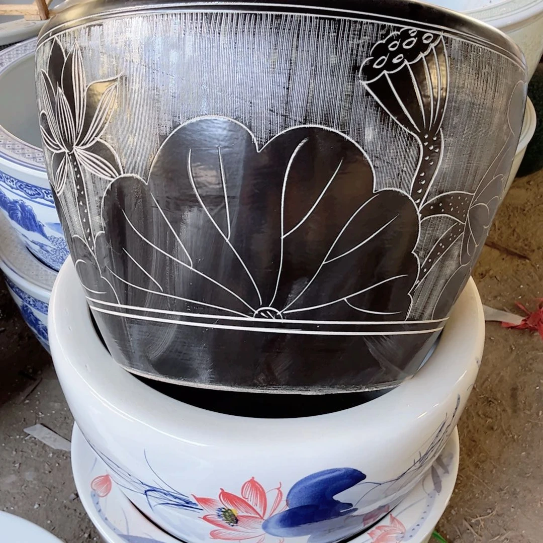 瓷片60圆口黑荷8888888888888