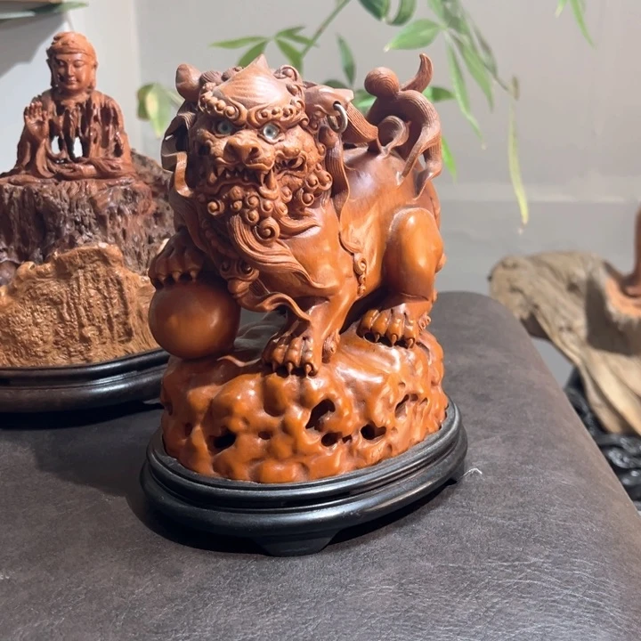 木柏*木雕工艺品摆件