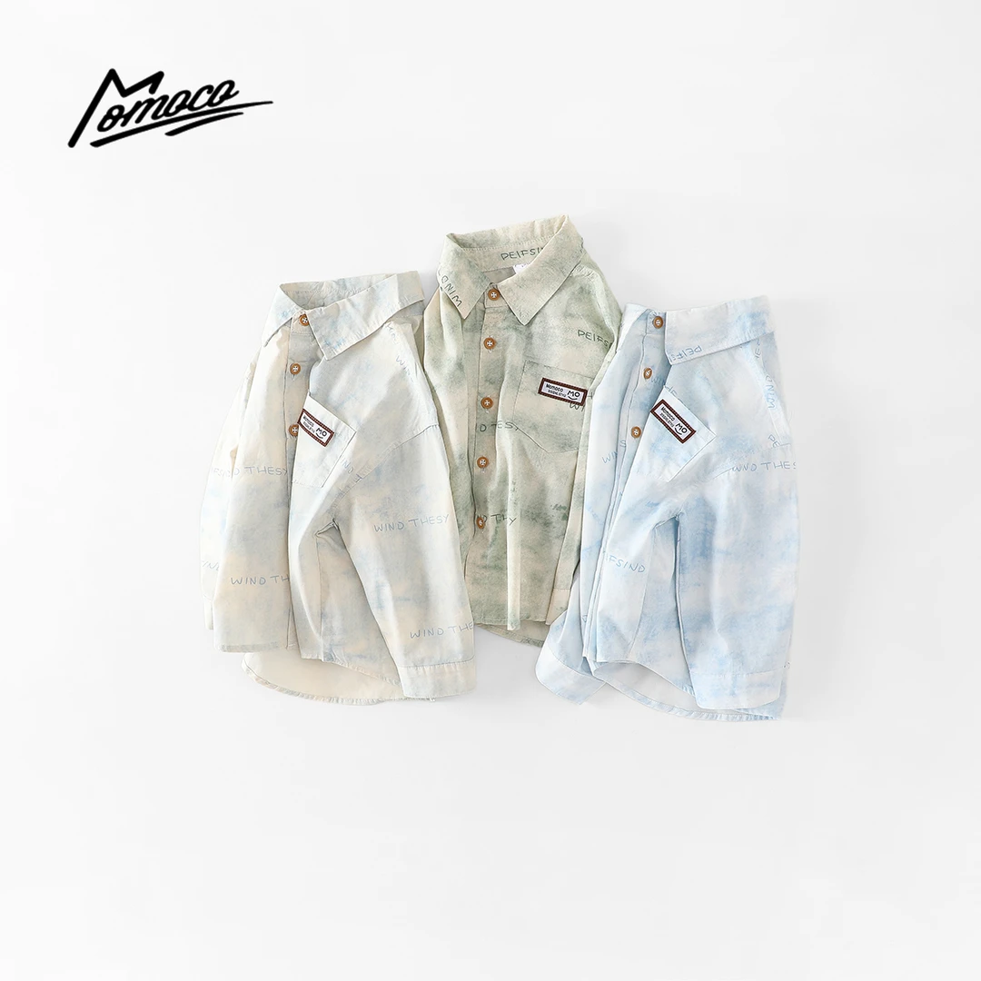 MOMOCO春秋季男童潮流时尚衬衫帅气休闲上衣77330234011&2&3