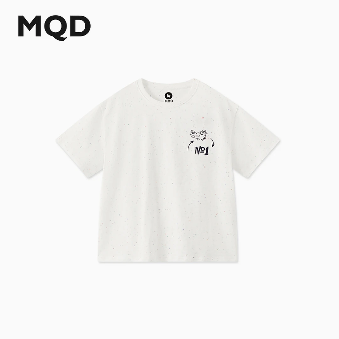 MQD童装儿童夏新款卡通休闲学院风短袖T恤9642W03M2
