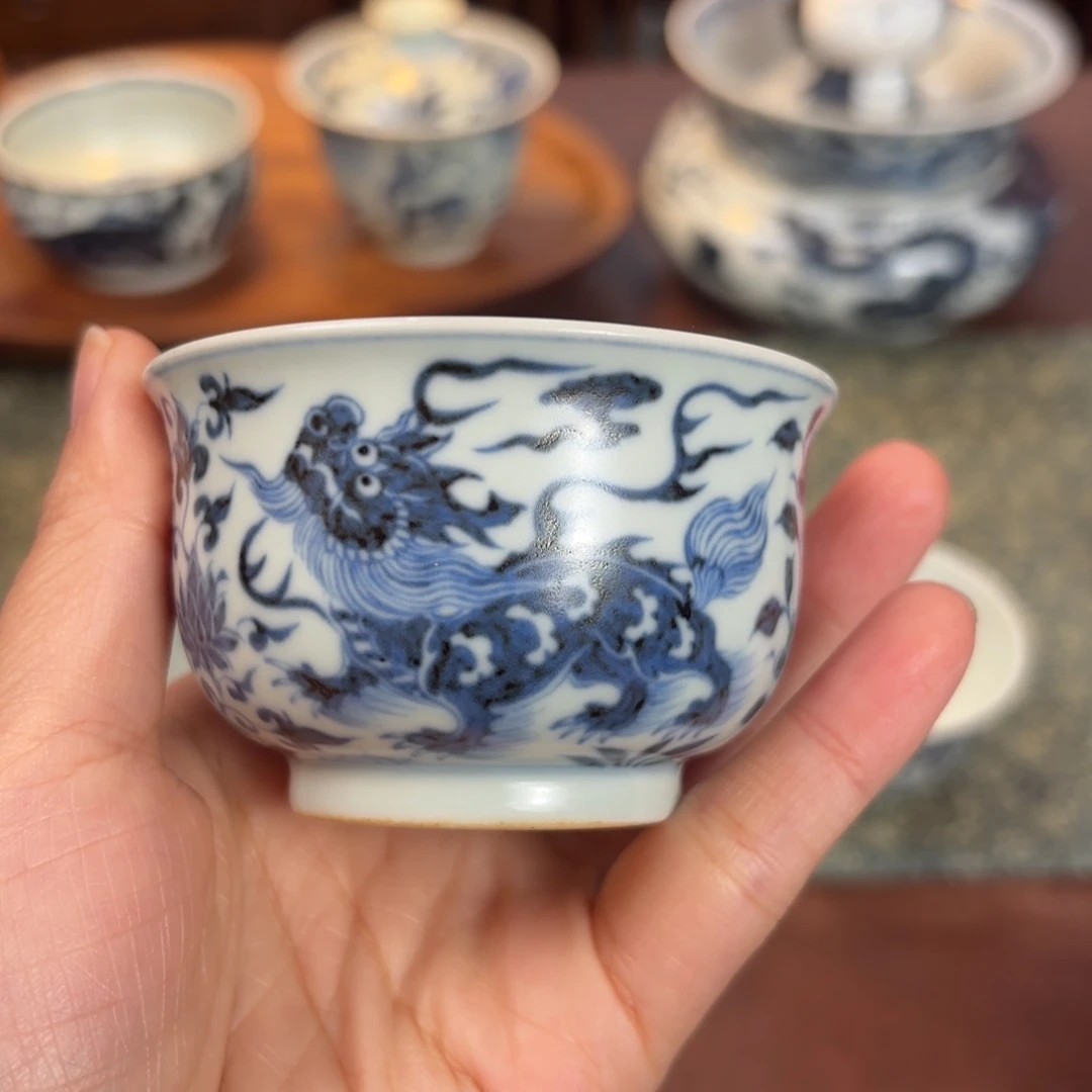 抻***敨陶瑞兽炉式杯子博陵