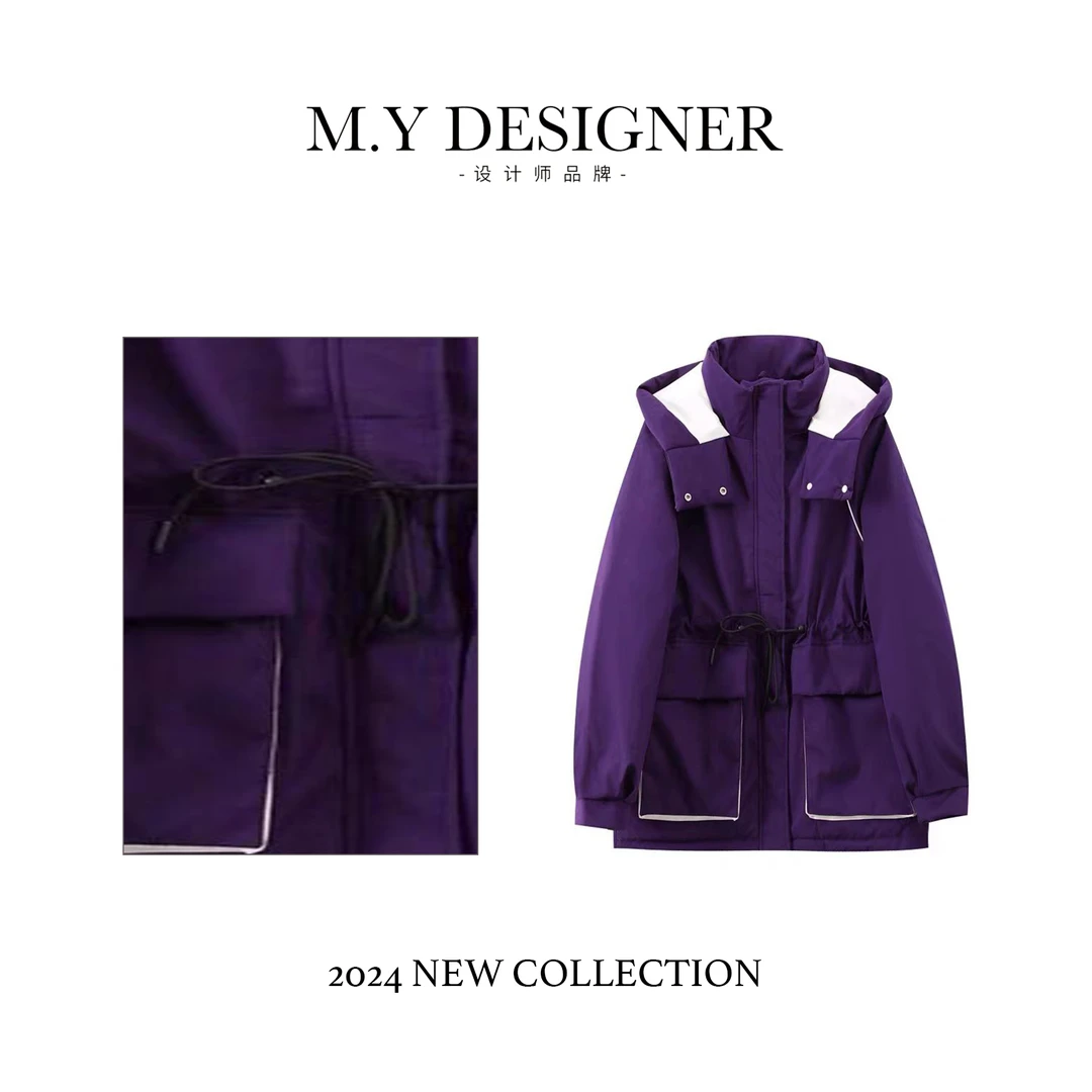 M.Y媛总 拼接款户外羽绒服防风保暖外套V402008816