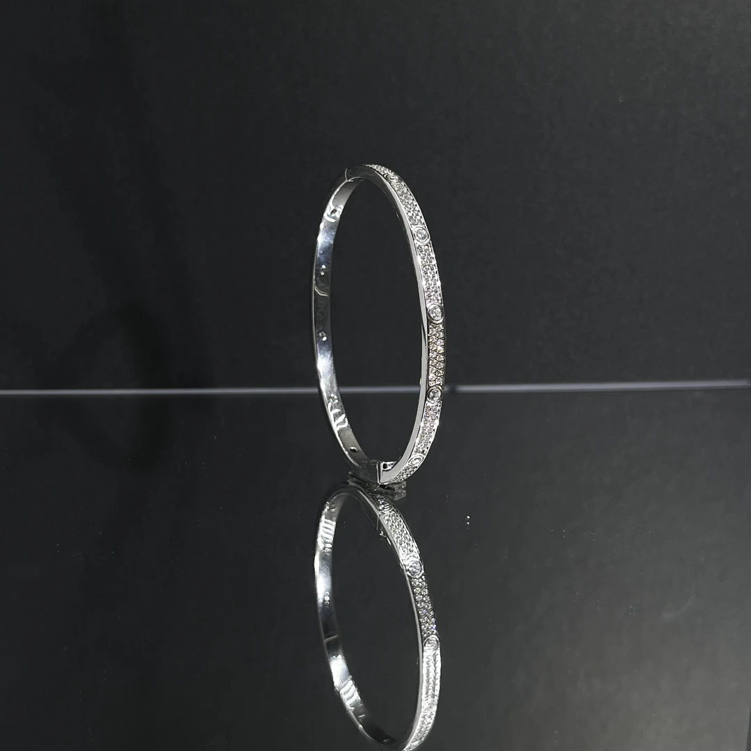 【欧阳甄选】【带包装】新款满镶窄排手镯