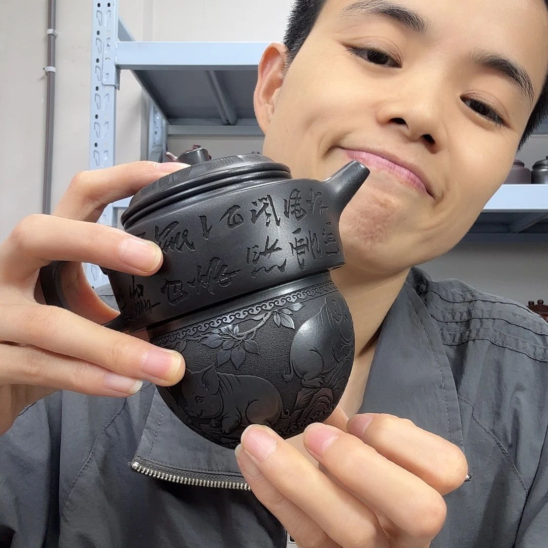 紫砂茶壶民间手艺人全手工制作