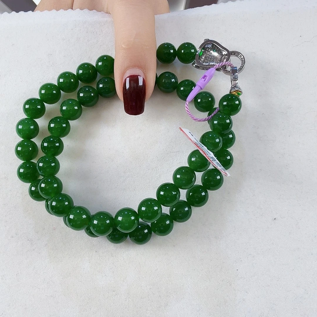 和田玉（碧玉）颈饰未镶嵌喜***?