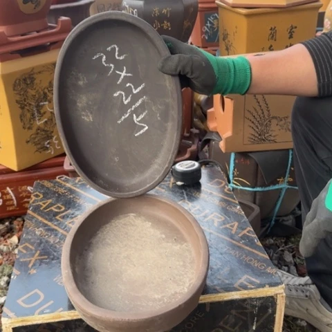 红陶紫砂花盆盆景盆栽瑕疵