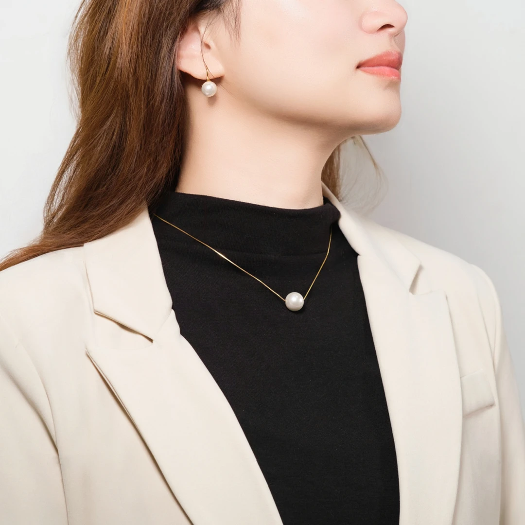 链子925银 轻奢百搭时尚路路通珍珠项链五颗S925项链可拆卸珍珠