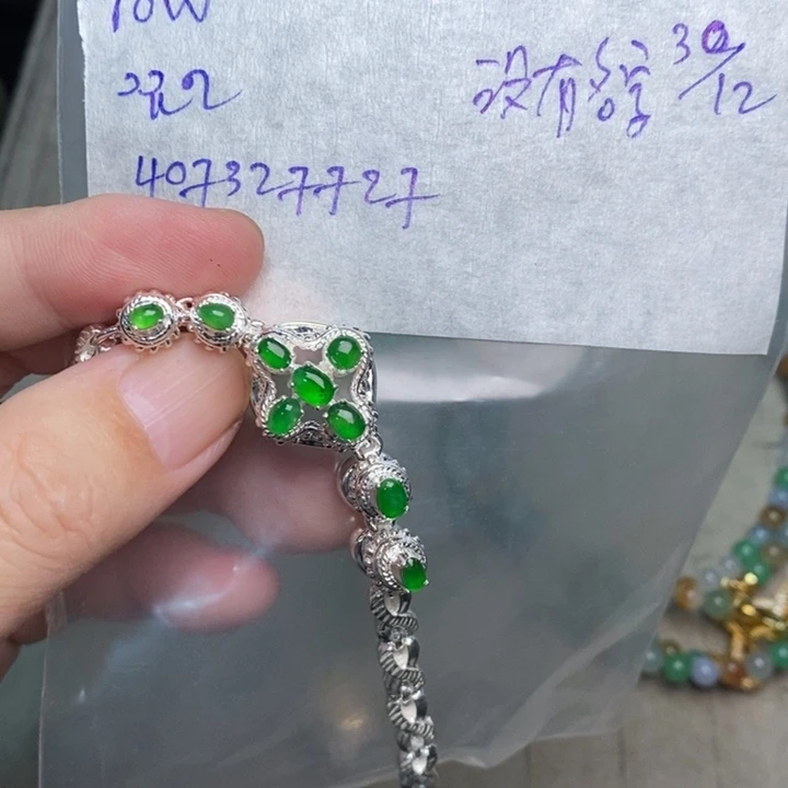 没***字定制翡翠未镶嵌项链