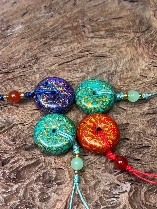 非遗大漆平安扣2cm文玩配饰