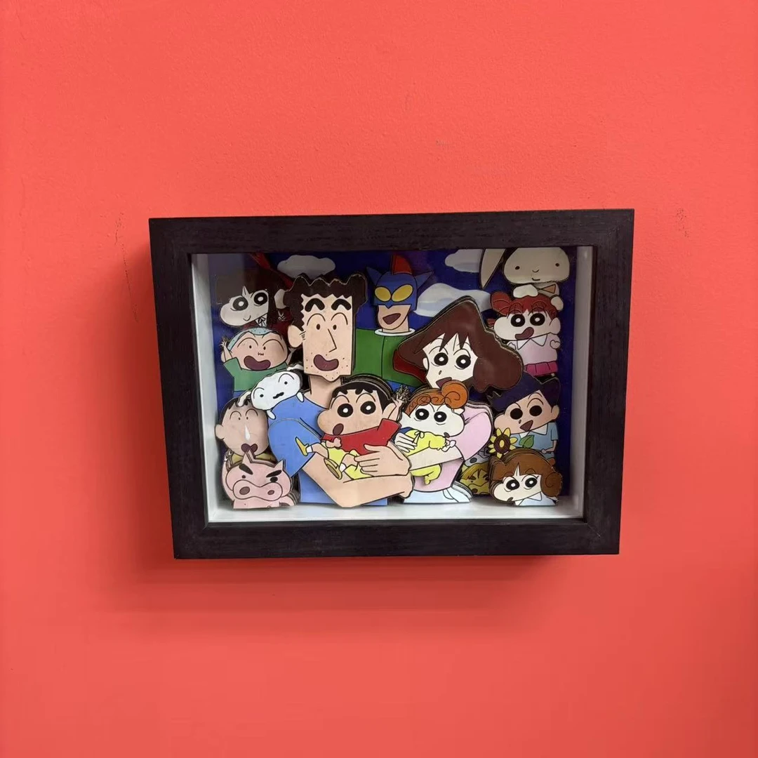 【蜡笔小新】蜡笔小新2小立体镂空装饰画摆件