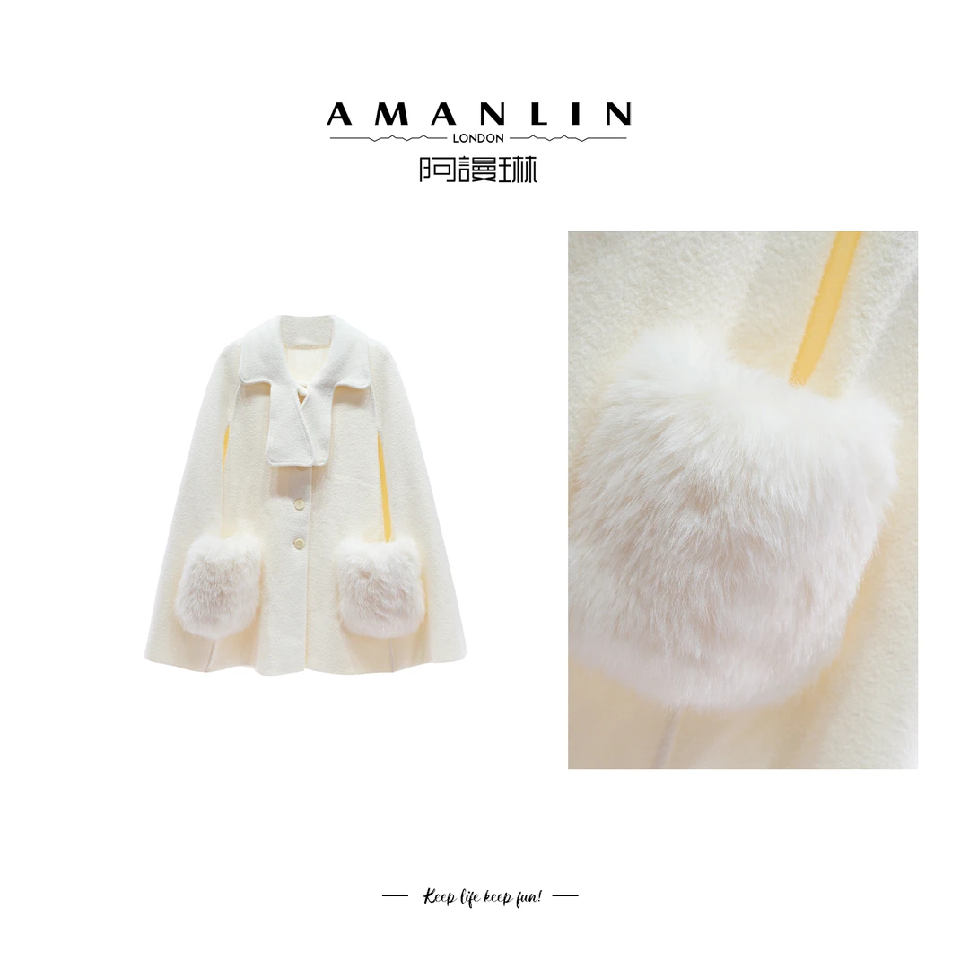 秋季新款气质穿搭保暖毛茸茸显瘦时尚外套洋气F593586