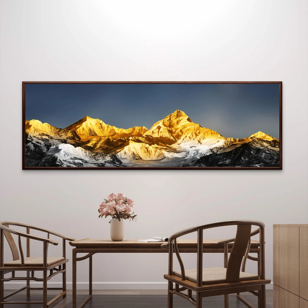 852-62*185日照金山客厅沙发背景墙装饰画轻奢大气办公室书房挂画
