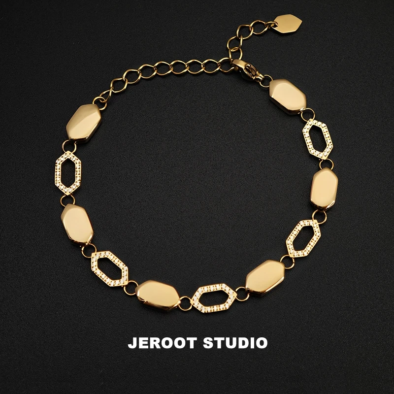 钛钢锆石手链 简约设计感手链 防过敏气质轻奢 节日纪念日礼物