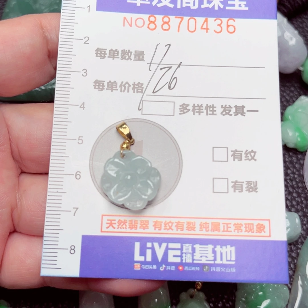 翡翠未镶嵌吊坠(不含链)