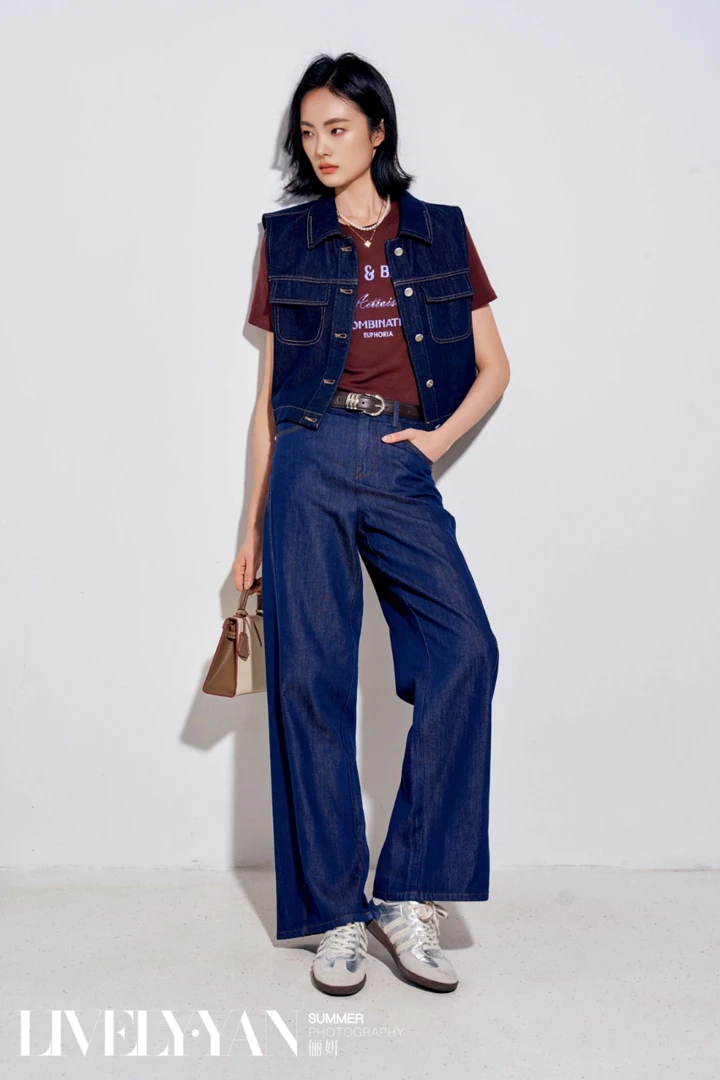 俪妍【LIVELY·YAN】25春款 牛仔超薄直筒裤