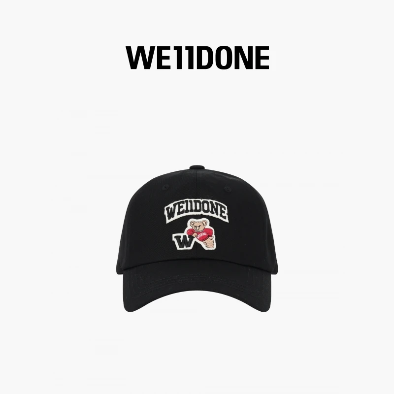【25秋冬新品】WE11DONE中性男女同款学院风泰迪熊棒球帽25-405