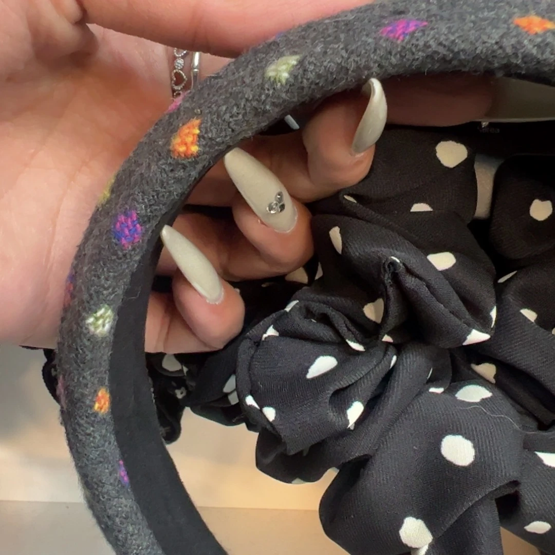 皮质铁合金发箍灰色