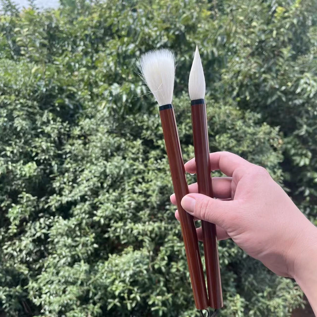 烤红竹纯羊大楷：出锋：5.5cm 口径：1.2cm草书 行书 篆书隶书专用