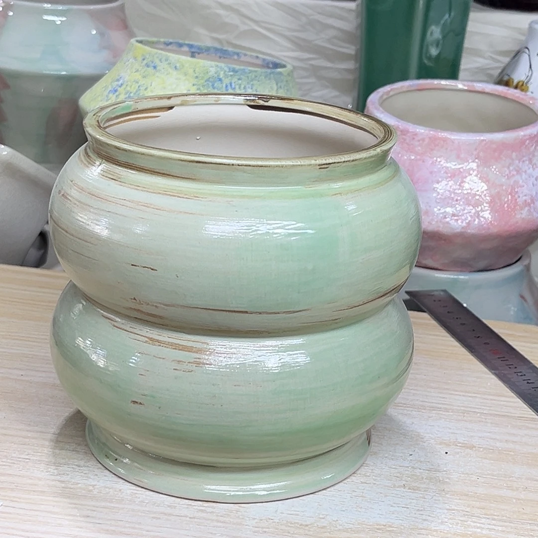 陶瓷绿植多肉微瑕花盆外口径：13*16