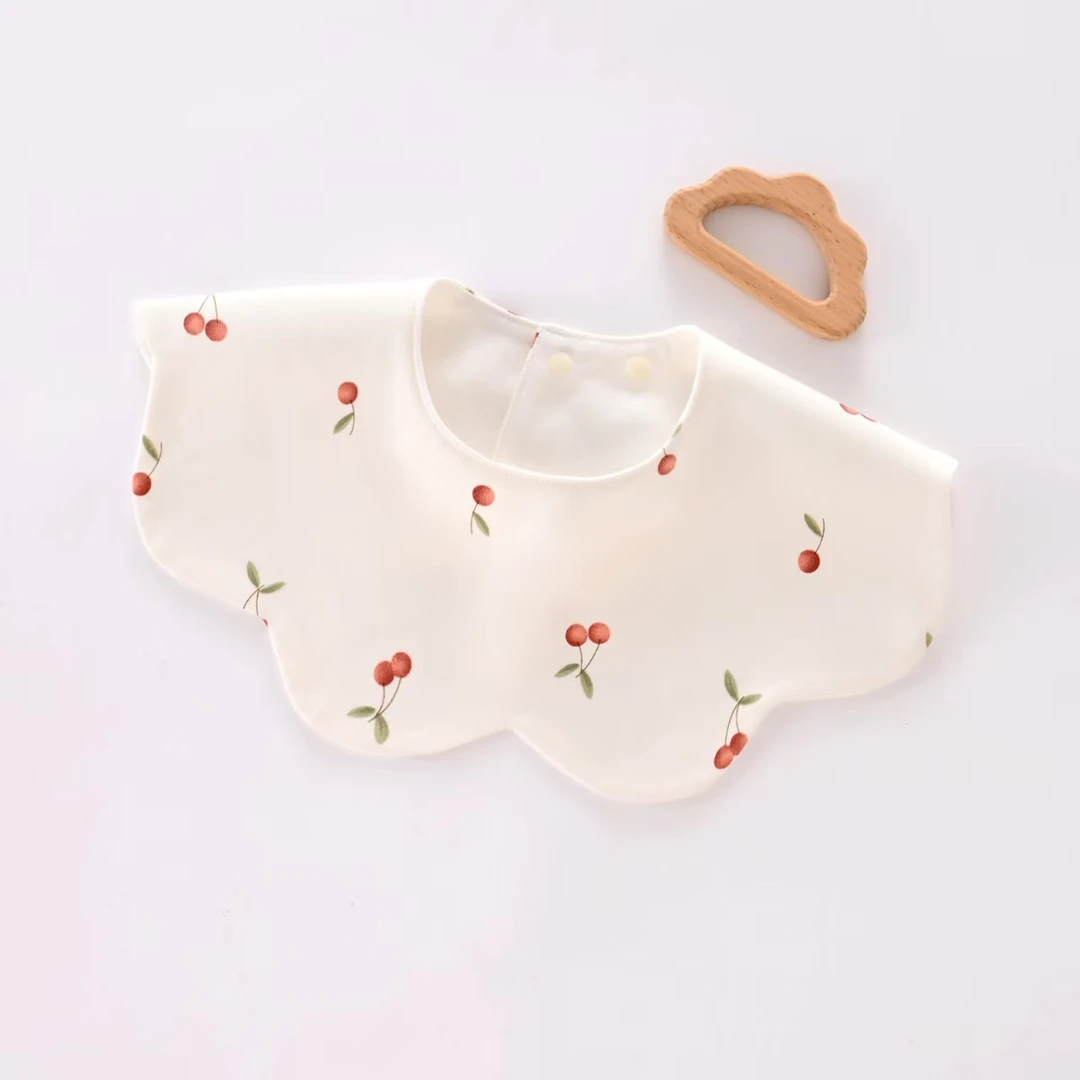 【呵儿特围嘴】婴儿宝宝纯棉防水新生儿360度加大吸水吃饭兜口水巾