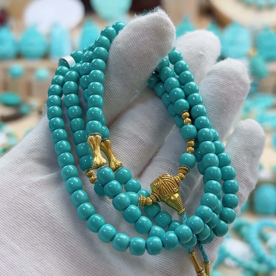 绿松石18K金镶嵌珠宝奇石5