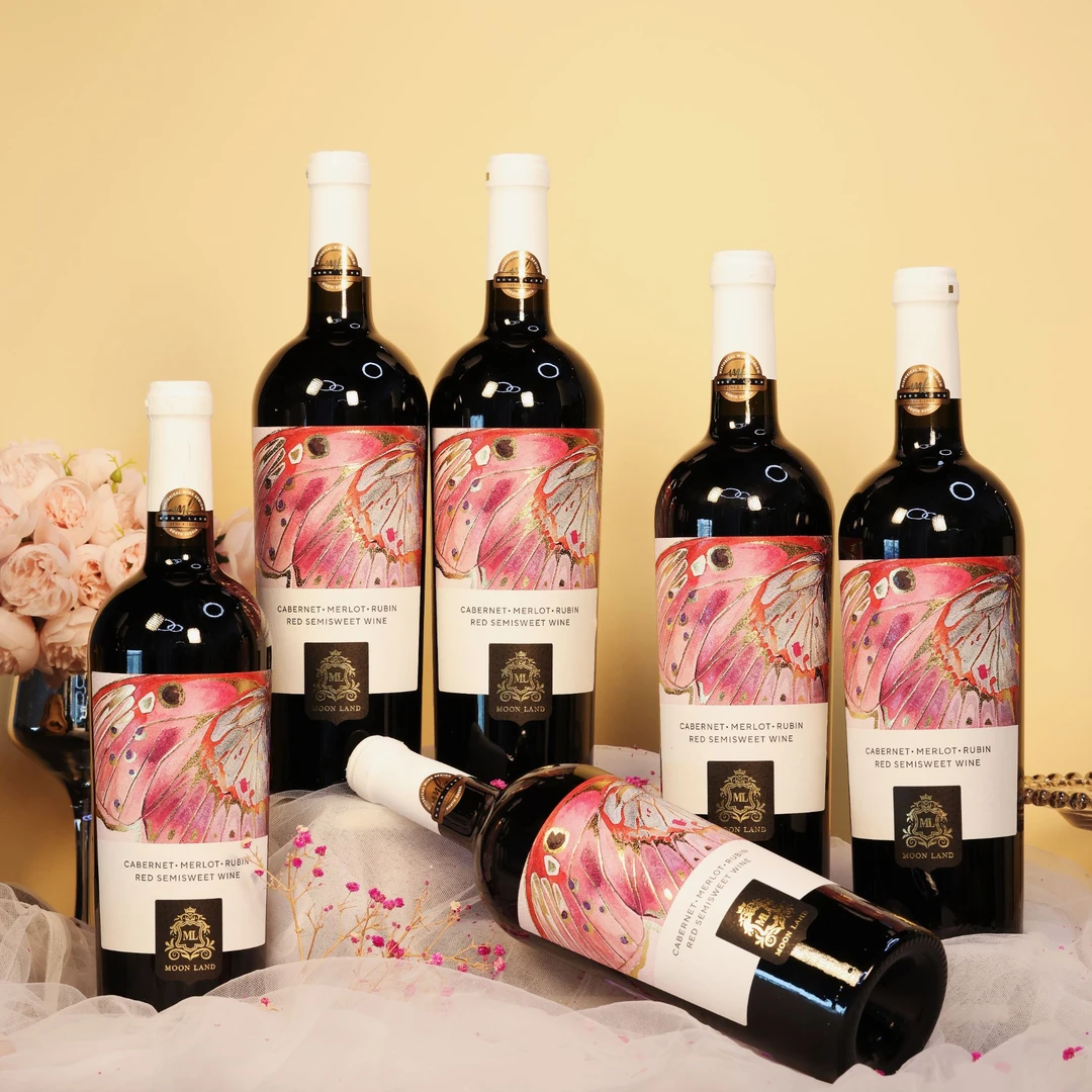 【 俄罗斯进口】木莱特粉黛半甜红葡萄酒12.5度750ml/瓶*6