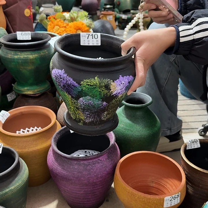 彩绘鱼尾710高度20口径17