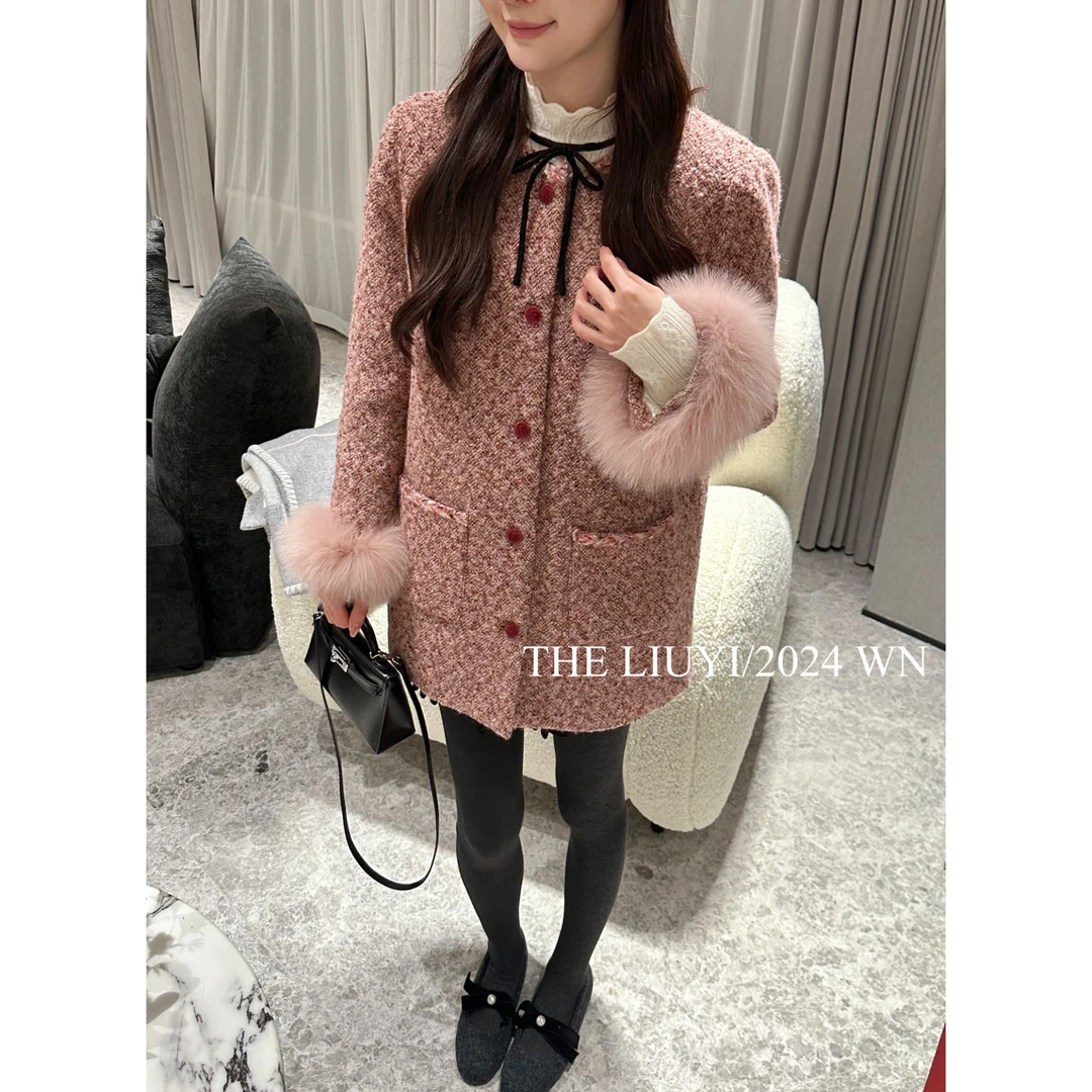 【LIUYI】金粉世家~冬季90白鸭绒小香外套412184