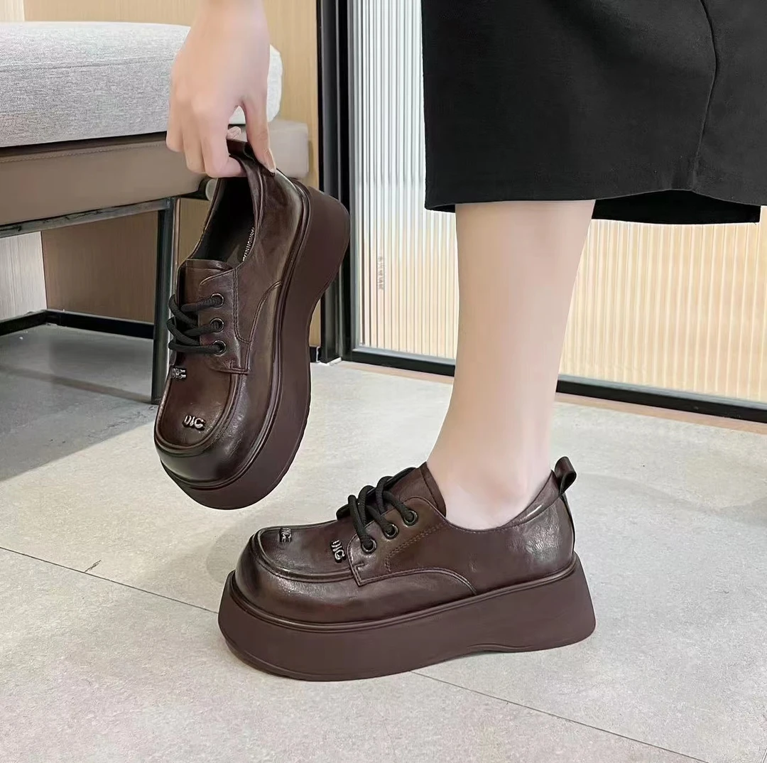 新款厚底时尚乐福鞋