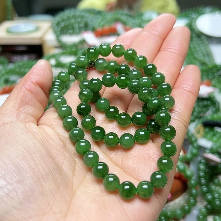 和田玉（碧玉）手链未镶嵌