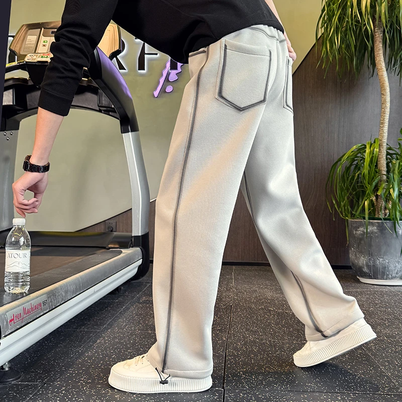 仓石一树潮牌设计感扎染直筒卫裤男士新款痞帅宽松秋冬季休闲裤