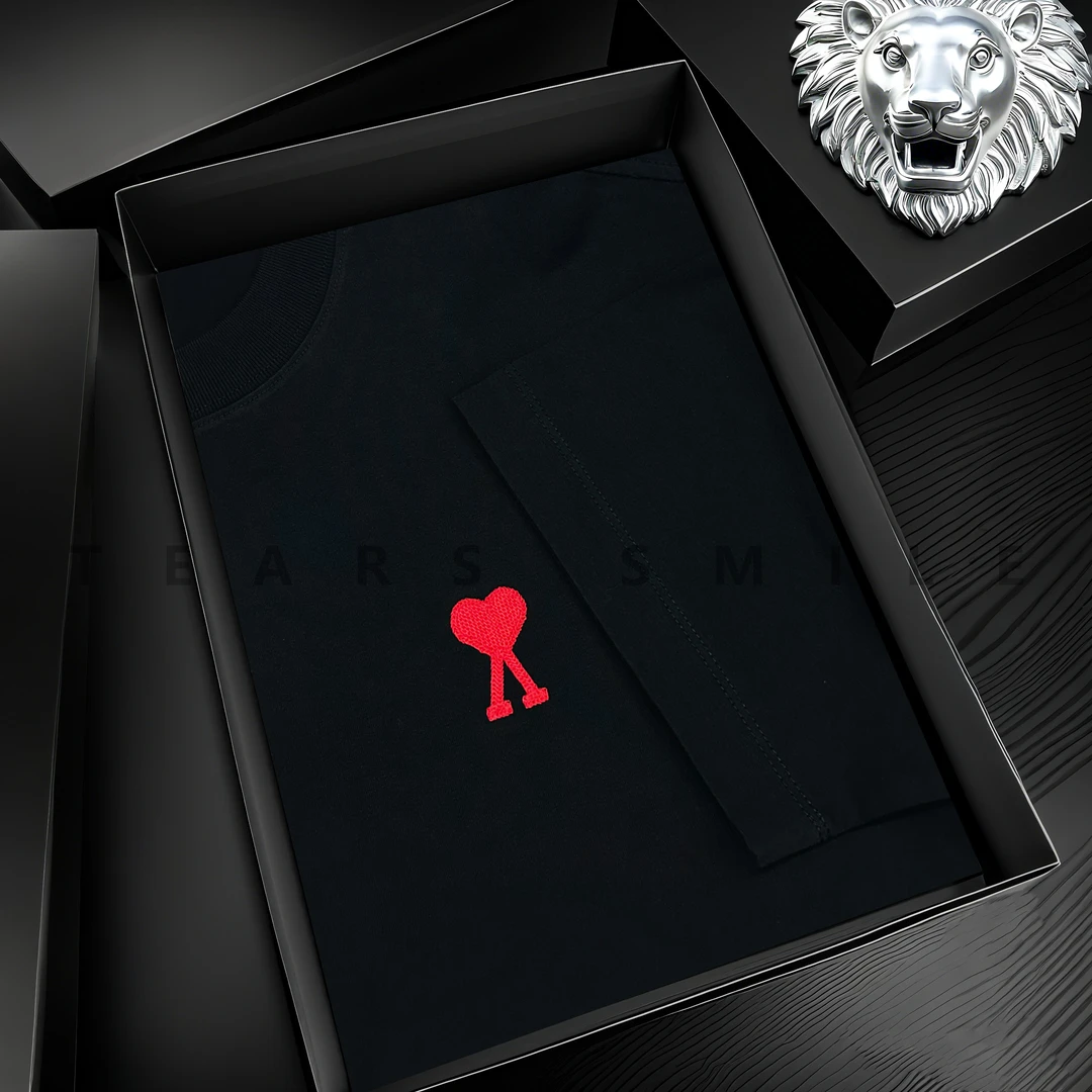 2025重磅潮牌T恤男女同款 爱心刺绣#9992