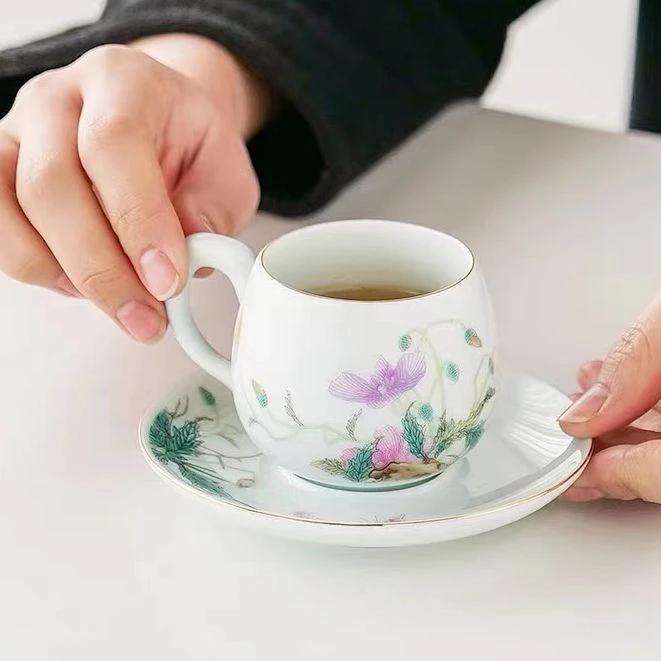 经典虞美人咖啡杯034