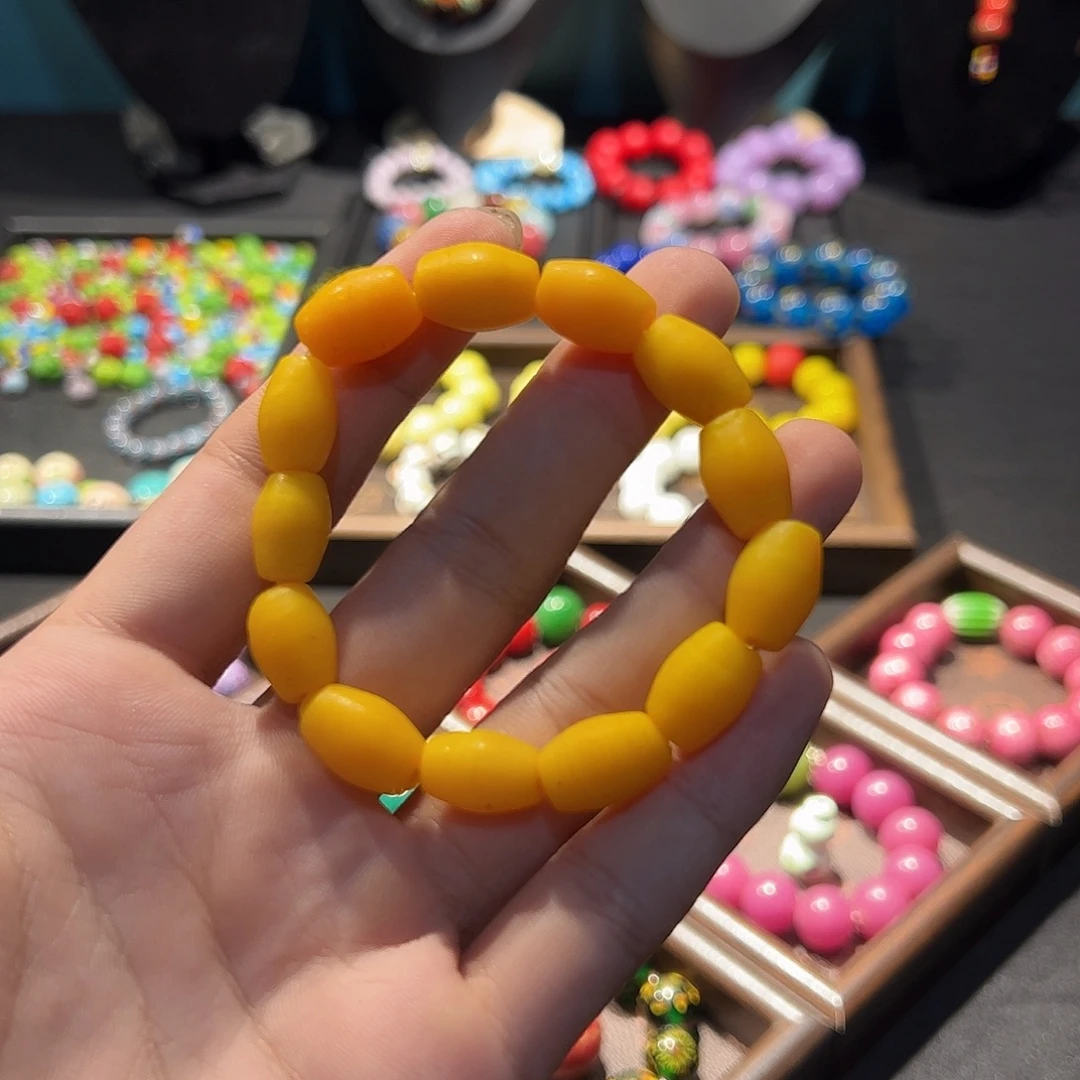 DIY玻璃淄博手工老琉璃鸡油黄