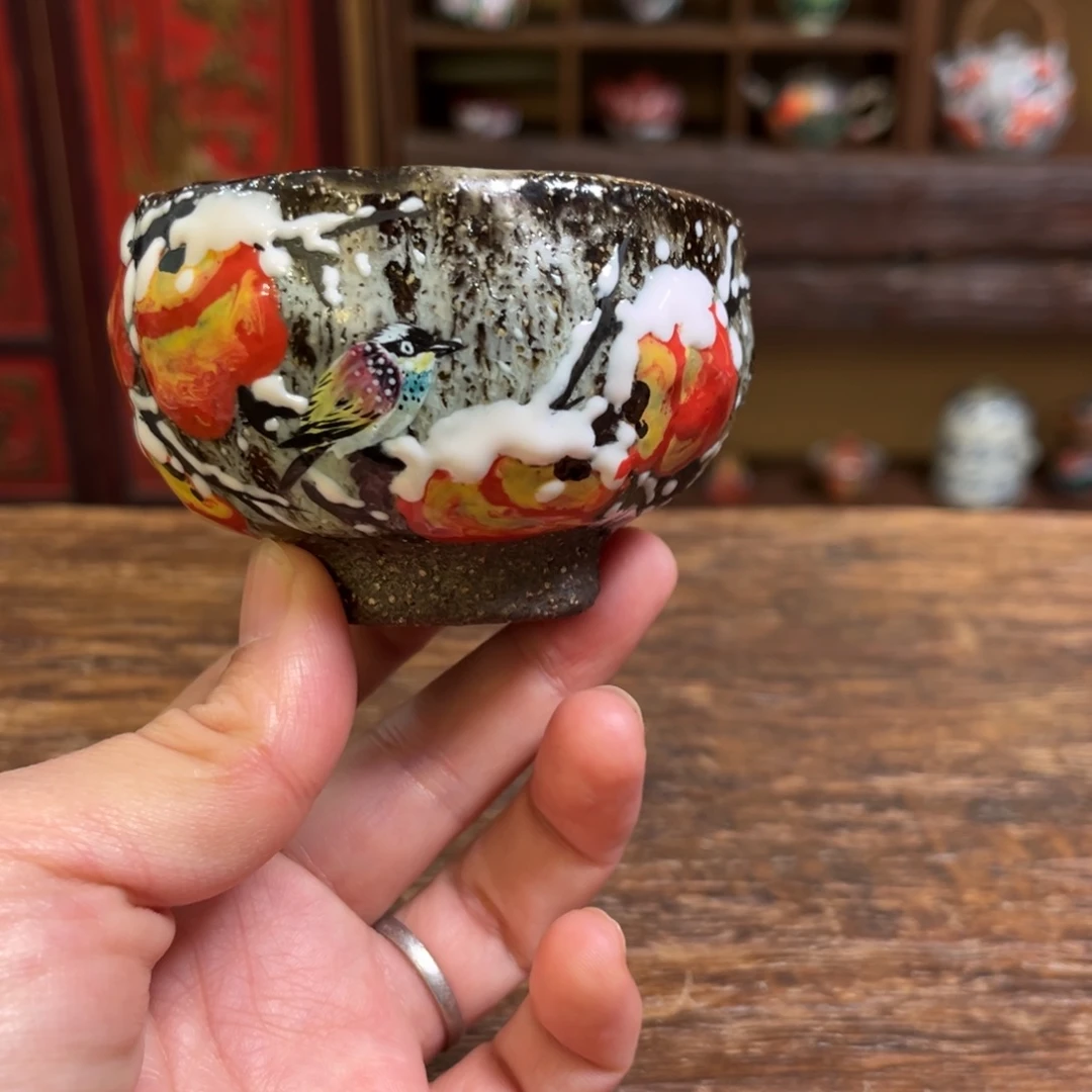 柴烧手工手绘陶瓷