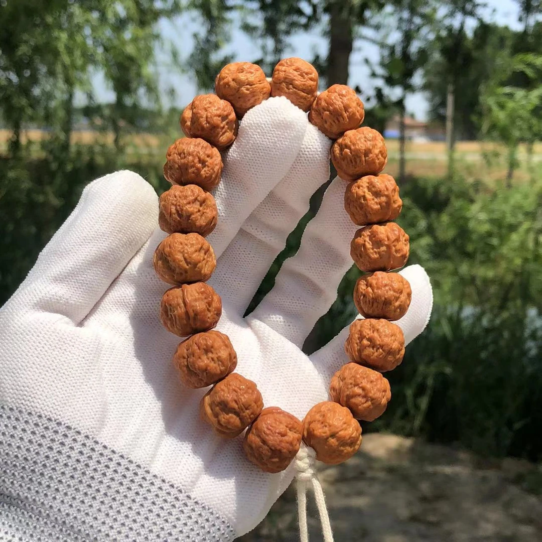 蟾宗16左右猴头核桃精工手串文玩