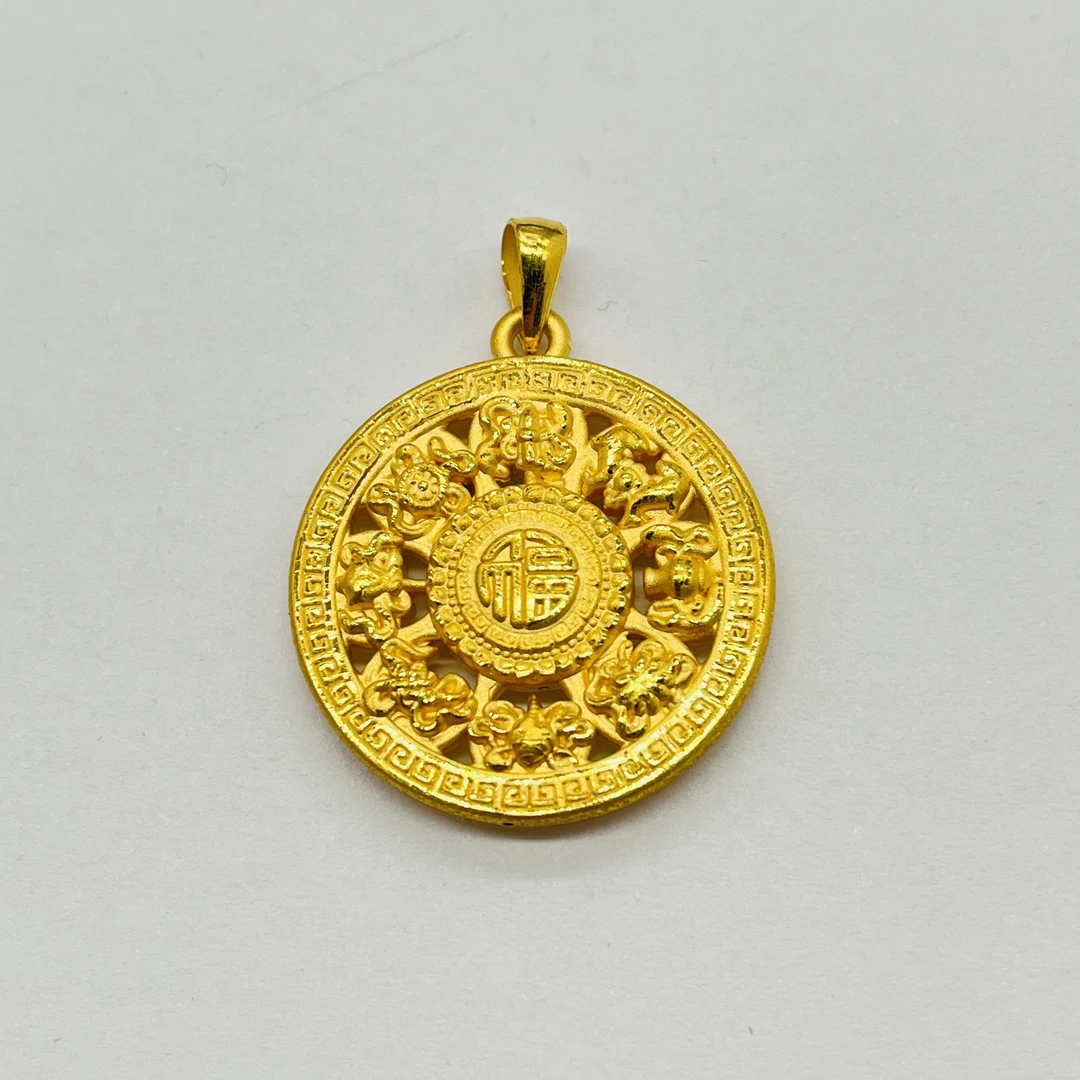 足金饰品/八宝罗盘瓜子扣/1.55/1B5G1682/L