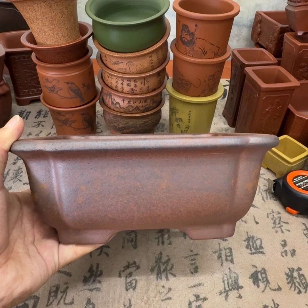 紫砂花盆宜兴紫砂正品21.5x17x7.5