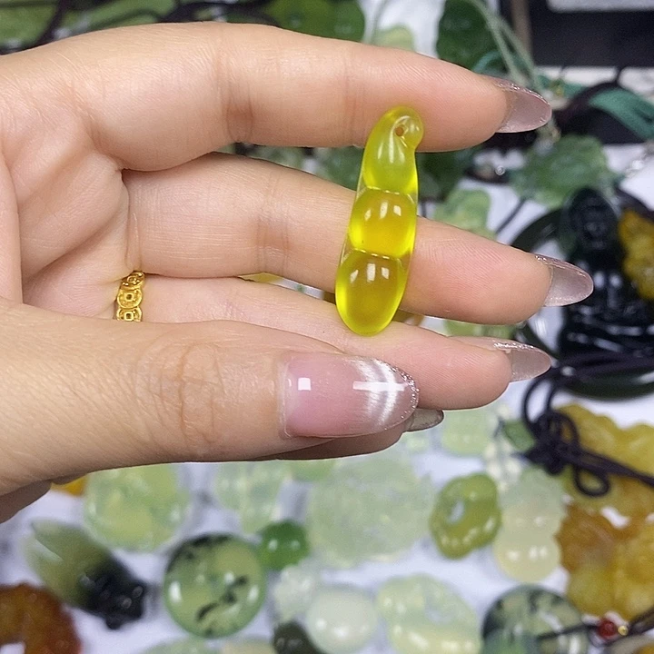 蛇纹石玉合金颈饰
