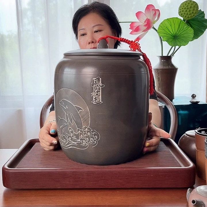 海豚罐七斤茶二十斤大米 捡漏