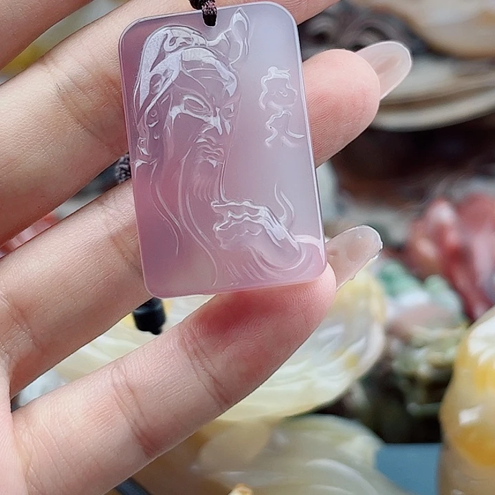 黑***)玛瑙未镶嵌手饰吊坠