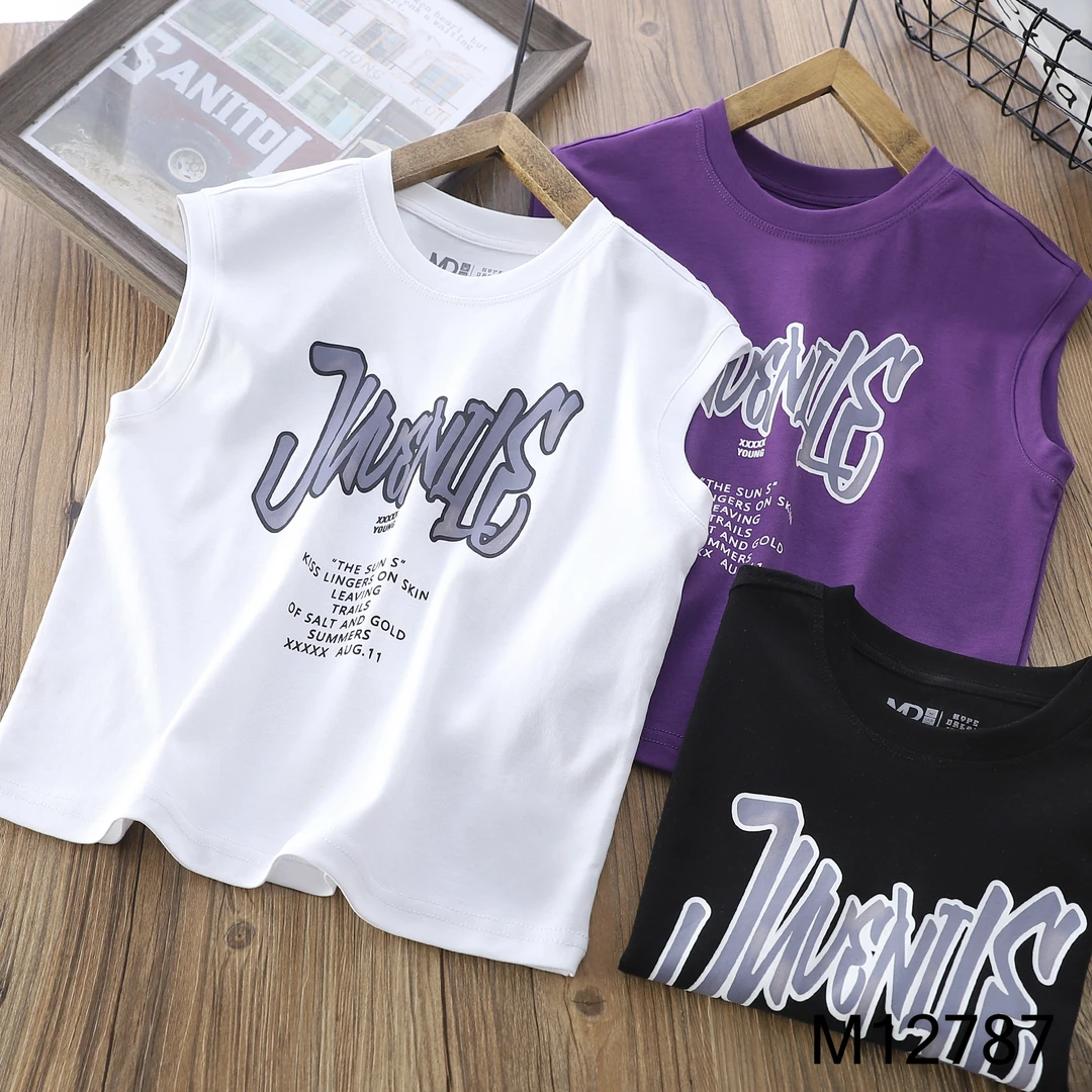 【MIEVE DUCK】夏季儿童液氨棉无袖T恤  12787