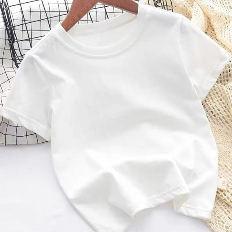 夏季短袖B类T恤纯棉男童女童班服男童纯色藏族风格